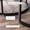 image:imageNathan James Kendall Round Modern Nesting Coffee Set of 2 Stacking Living Room Accent Tables Light BrownDark Brown  Matte Black