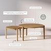 image:imageNathan James Kendall Round Modern Nesting Coffee Set of 2 Stacking Living Room Accent Tables Light BrownLight Brown