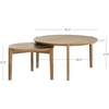 image:imageNathan James Kendall Round Modern Nesting Coffee Set of 2 Stacking Living Room Accent Tables Light BrownLight Brown