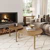 image:imageNathan James Kendall Round Modern Nesting Coffee Set of 2 Stacking Living Room Accent Tables Light BrownLight Brown