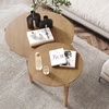image:imageNathan James Kendall Round Modern Nesting Coffee Set of 2 Stacking Living Room Accent Tables Light BrownLight Brown