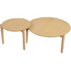 image:imageNathan James Kendall Round Modern Nesting Coffee Set of 2 Stacking Living Room Accent Tables Light BrownNatural Brown