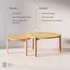image:imageNathan James Kendall Round Modern Nesting Coffee Set of 2 Stacking Living Room Accent Tables Light BrownNatural Brown