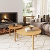 image:imageNathan James Kendall Round Modern Nesting Coffee Set of 2 Stacking Living Room Accent Tables Light BrownNatural Brown