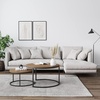 image:imageNathan James Kendall Round Modern Nesting Coffee Set of 2 Stacking Living Room Accent Tables Light BrownReclaimed OakGunmetal