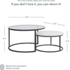 image:imageNathan James Kendall Round Modern Nesting Coffee Set of 2 Stacking Living Room Accent Tables Light BrownWhiteGunmetal