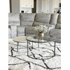 image:imageNathan James Kendall Round Modern Nesting Coffee Set of 2 Stacking Living Room Accent Tables Light BrownWhiteGunmetal