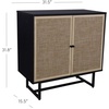 image:imageNathan James Kova Accent Sideboard Storage Cabinet in Light Wood and Rattan with Metal Frame Adjustable Shelves and Cane Doors for Hallway or Living Room Light OakCaneBlackBlack Oak