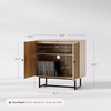 image:imageNathan James Kova Accent Sideboard Storage Cabinet in Light Wood and Rattan with Metal Frame Adjustable Shelves and Cane Doors for Hallway or Living Room Light OakCaneBlackLight Oak
