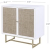 image:imageNathan James Kova Accent Sideboard Storage Cabinet in Light Wood and Rattan with Metal Frame Adjustable Shelves and Cane Doors for Hallway or Living Room Light OakCaneBlackMatte White
