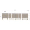 image:imageNathan James Kova Accent Sideboard Storage Cabinet in Light Wood and Rattan with Metal Frame Adjustable Shelves and Cane Doors for Hallway or Living Room Light OakCaneBlackMatte White