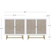 image:imageNathan James Kova Accent Sideboard Storage Cabinet in Light Wood and Rattan with Metal Frame Adjustable Shelves and Cane Doors for Hallway or Living Room Light OakCaneBlackMatte White
