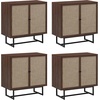 image:imageNathan James Kova Accent Sideboard Storage Cabinet in Light Wood and Rattan with Metal Frame Adjustable Shelves and Cane Doors for Hallway or Living Room Light OakCaneBlackWalnut