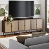 image:imageNathan James Kova Accent Sideboard Storage Cabinet in Light Wood and Rattan with Metal Frame Adjustable Shelves and Cane Doors for Hallway or Living Room Light OakCaneBlackWalnut