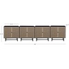 image:imageNathan James Kova Accent Sideboard Storage Cabinet in Light Wood and Rattan with Metal Frame Adjustable Shelves and Cane Doors for Hallway or Living Room Light OakCaneBlackBlack Oak