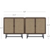 image:imageNathan James Kova Accent Sideboard Storage Cabinet in Light Wood and Rattan with Metal Frame Adjustable Shelves and Cane Doors for Hallway or Living Room Light OakCaneBlackWalnut