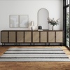 image:imageNathan James Kova Accent Sideboard Storage Cabinet in Light Wood and Rattan with Metal Frame Adjustable Shelves and Cane Doors for Hallway or Living Room Light OakCaneBlackWalnut