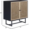 image:imageNathan James Kova Accent Sideboard Storage Cabinet in Light Wood and Rattan with Metal Frame Adjustable Shelves and Cane Doors for Hallway or Living Room Light OakCaneBlackBlack Oak