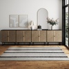 image:imageNathan James Kova Accent Sideboard Storage Cabinet in Light Wood and Rattan with Metal Frame Adjustable Shelves and Cane Doors for Hallway or Living Room Light OakCaneBlackBlack Oak