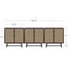 image:imageNathan James Kova Accent Sideboard Storage Cabinet in Light Wood and Rattan with Metal Frame Adjustable Shelves and Cane Doors for Hallway or Living Room Light OakCaneBlackWalnut