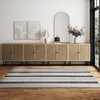 image:imageNathan James Kova Accent Sideboard Storage Cabinet in Light Wood and Rattan with Metal Frame Adjustable Shelves and Cane Doors for Hallway or Living Room Light OakCaneBlackLight Oak