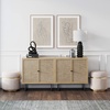 image:imageNathan James Kova Modern Free Accent Storage Cabinet Buffet Sideboard TV Stand for Hallway amp Mina Rattan Wood End Side Accent Table Nightstand with Storage