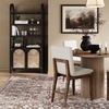 image:imageNathan James Leah Arched Bookcase 3Tier Bookshelf with Storage Cabinet Base Seagrass Door Fronts and Solid Wood Frame Light BrownBlack