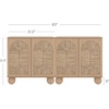image:imageNathan James Leah Boho TV Stand or Sideboard Cabinet for Kitchen or Living Room with BallStyle Feet Natural Seagrass Door Fronts and Solid Wood Legs Raw Oak Set of 2Raw Oak