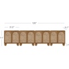 image:imageNathan James Leah Boho TV Stand or Sideboard Cabinet for Kitchen or Living Room with BallStyle Feet Natural Seagrass Door Fronts and Solid Wood Legs Raw Oak Set of 2Light Brown