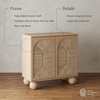 image:imageNathan James Leah Boho TV Stand or Sideboard Cabinet for Kitchen or Living Room with BallStyle Feet Natural Seagrass Door Fronts and Solid Wood Legs Raw Oak Set of 2Raw Oak