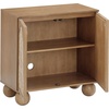 image:imageNathan James Leah Boho TV Stand or Sideboard Cabinet for Kitchen or Living Room with BallStyle Feet Natural Seagrass Door Fronts and Solid Wood Legs Raw Oak Set of 2Light Brown