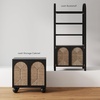 image:imageNathan James Leah Boho TV Stand or Sideboard Cabinet for Kitchen or Living Room with BallStyle Feet Natural Seagrass Door Fronts and Solid Wood Legs Raw Oak Set of 2Blackseagrass