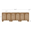 image:imageNathan James Leah Boho TV Stand or Sideboard Cabinet for Kitchen or Living Room with BallStyle Feet Natural Seagrass Door Fronts and Solid Wood Legs Raw Oak Set of 2Light Brown