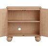 image:imageNathan James Leah Boho TV Stand or Sideboard Cabinet for Kitchen or Living Room with BallStyle Feet Natural Seagrass Door Fronts and Solid Wood Legs Raw Oak Set of 2Raw Oak