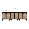 image:imageNathan James Leah Boho TV Stand or Sideboard Cabinet for Kitchen or Living Room with BallStyle Feet Natural Seagrass Door Fronts and Solid Wood Legs Raw Oak Set of 2Blackseagrass