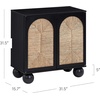 image:imageNathan James Leah Boho TV Stand or Sideboard Cabinet for Kitchen or Living Room with BallStyle Feet Natural Seagrass Door Fronts and Solid Wood Legs Raw Oak Set of 2Blackseagrass