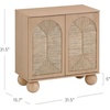 image:imageNathan James Leah Boho TV Stand or Sideboard Cabinet for Kitchen or Living Room with BallStyle Feet Natural Seagrass Door Fronts and Solid Wood Legs Raw Oak Set of 2Raw Oak