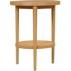 image:imageNathan James Lula Nesting Round Side Set of 2 Accent End Table for Living Room with Wood or Marble Finish Tabletop and Metal Base NutmegBlackLight Brown Wood