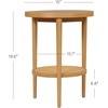 image:imageNathan James Lula Nesting Round Side Set of 2 Accent End Table for Living Room with Wood or Marble Finish Tabletop and Metal Base NutmegBlackLight Brown Wood