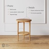 image:imageNathan James Lula Nesting Round Side Set of 2 Accent End Table for Living Room with Wood or Marble Finish Tabletop and Metal Base NutmegBlackLight Brown Wood