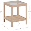image:imageNathan James Lula Nesting Round Side Set of 2 Accent End Table for Living Room with Wood or Marble Finish Tabletop and Metal Base NutmegBlackRaw OakGlass