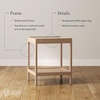 image:imageNathan James Lula Nesting Round Side Set of 2 Accent End Table for Living Room with Wood or Marble Finish Tabletop and Metal Base NutmegBlackRaw OakGlass