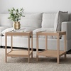 image:imageNathan James Lula Nesting Round Side Set of 2 Accent End Table for Living Room with Wood or Marble Finish Tabletop and Metal Base NutmegBlackRaw OakGlass