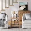image:imageNathan James Lula Nesting Round Side Set of 2 Accent End Table for Living Room with Wood or Marble Finish Tabletop and Metal Base NutmegBlackRaw OakGlass