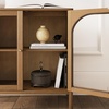 image:imageNathan James Mason Storage Cabinet Free Standing Accent Sideboard Buffet Credenza with Glass Doors and Adjustable Shelf in Black Oak Wood for Dining Room Entryway and Living Room Clear GlassBlackBrushed Light Brown