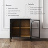 image:imageNathan James Mason Storage Cabinet Free Standing Accent Sideboard Buffet Credenza with Glass Doors and Adjustable Shelf in Black Oak Wood for Dining Room Entryway and Living Room Clear GlassBlackMatte Black