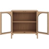 image:imageNathan James Mason Storage Cabinet Free Standing Accent Sideboard Buffet Credenza with Glass Doors and Adjustable Shelf in Black Oak Wood for Dining Room Entryway and Living Room Clear GlassBlackRaw Oak