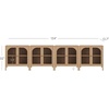 image:imageNathan James Mason Storage Cabinet Free Standing Accent Sideboard Buffet Credenza with Glass Doors and Adjustable Shelf in Black Oak Wood for Dining Room Entryway and Living Room Clear GlassBlackRaw Oak