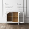 image:imageNathan James Mason Storage Cabinet Free Standing Accent Sideboard Buffet Credenza with Glass Doors and Adjustable Shelf in Black Oak Wood for Dining Room Entryway and Living Room Clear GlassBlackMatte White