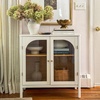 image:imageNathan James Mason Storage Cabinet Free Standing Accent Sideboard Buffet Credenza with Glass Doors and Adjustable Shelf in Black Oak Wood for Dining Room Entryway and Living Room Clear GlassBlackMatte White
